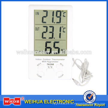 Цифровой термометр TA298 с Влажность в помещении&amp;Открытый термометр